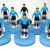 Subbuteo Andrew Table Soccer Uruguay 1930 on Classic Hasbro Bases